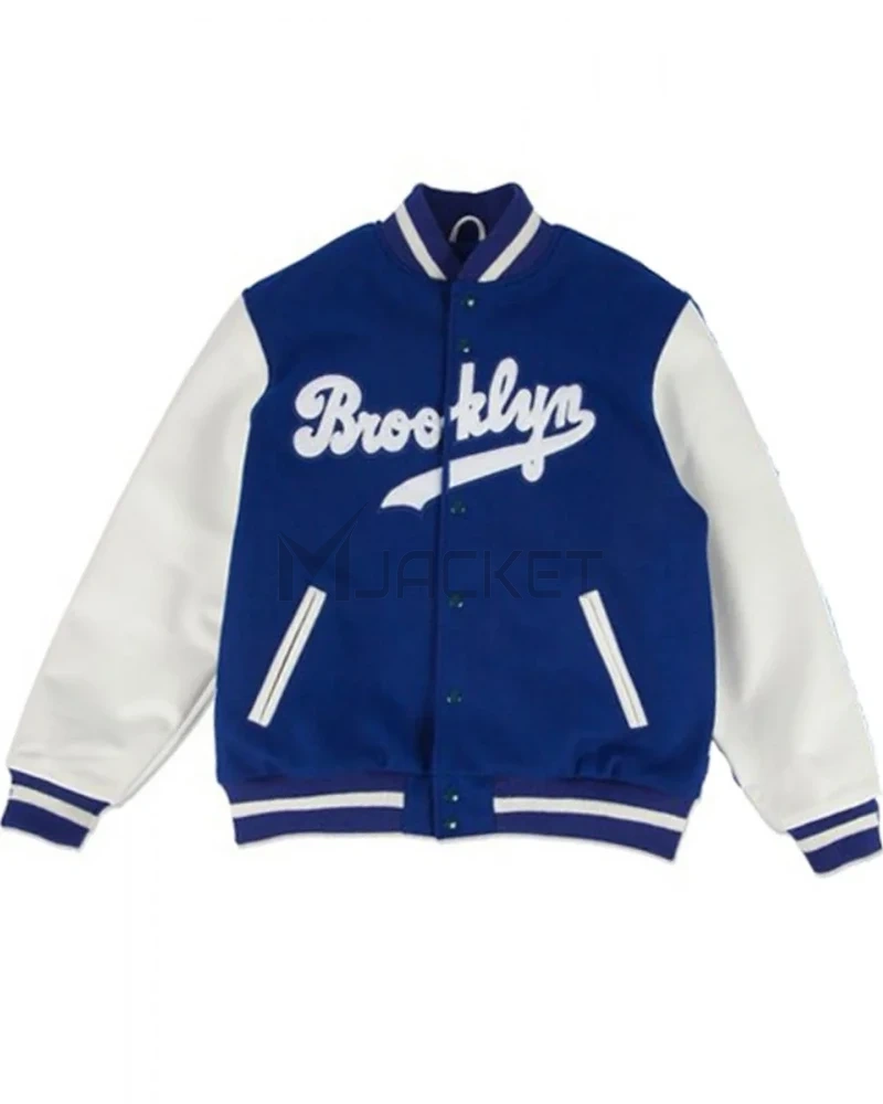 Varsity Brooklyn Dodgers Blue and White Jacket - image 1