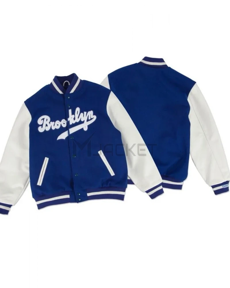 Varsity Brooklyn Dodgers Blue and White Jacket - image 2