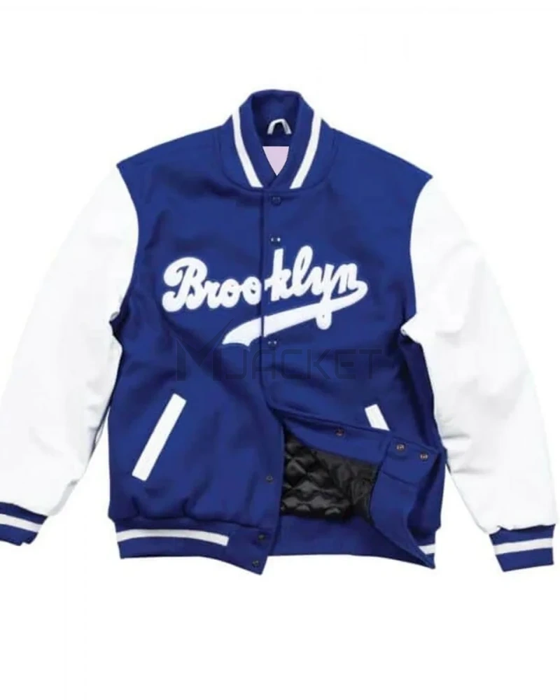 Varsity Brooklyn Dodgers Blue and White Jacket - image 3