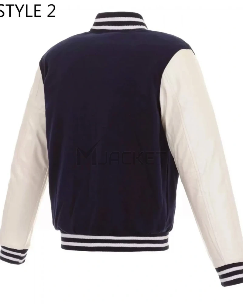 Varsity Buffalo Sabres Blue and White Two Tone Jacket - image 4
