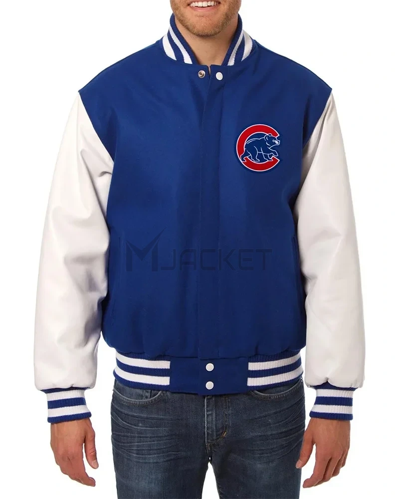Varsity Chicago Cubs Royal Blue and White Two-Tone Jacket - image 1