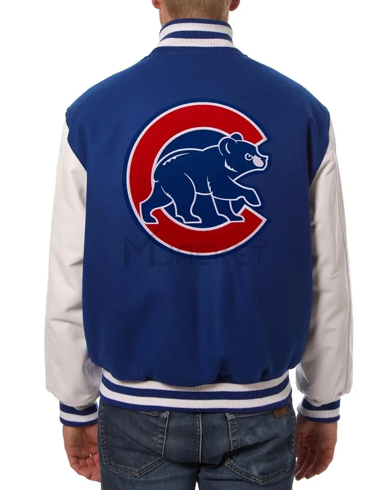 Varsity Chicago Cubs Royal Blue and White Two-Tone Jacket - image 2