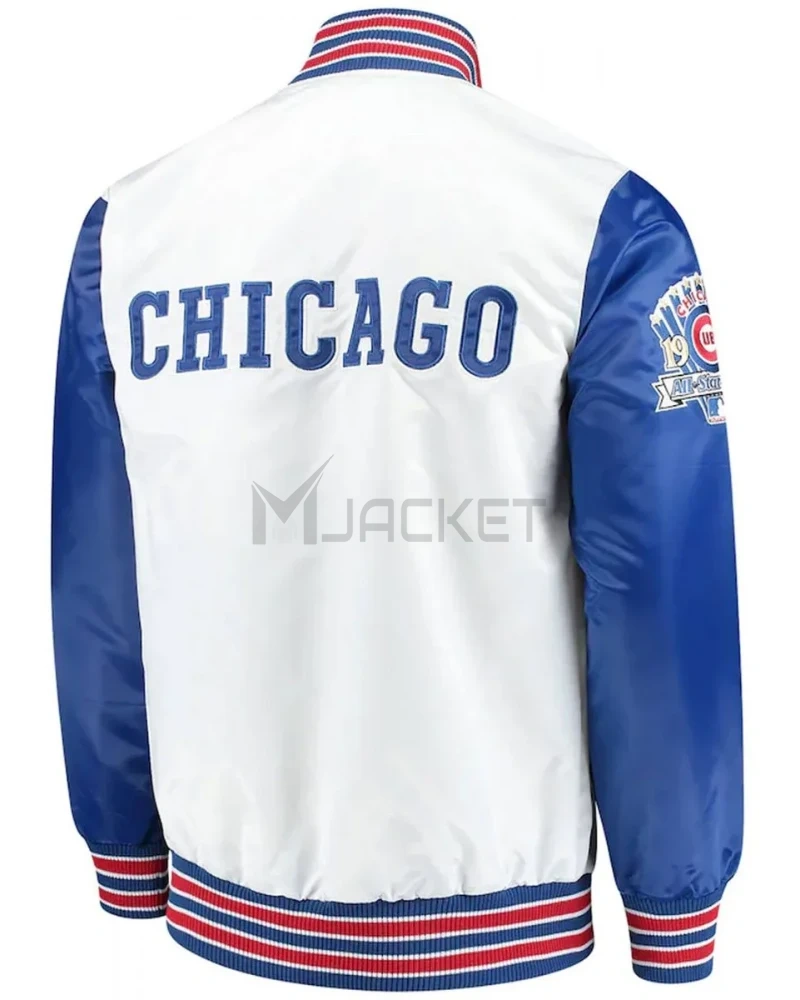 Varsity Chicago Cubs Satin Royal Blue and White Jacket - image 2
