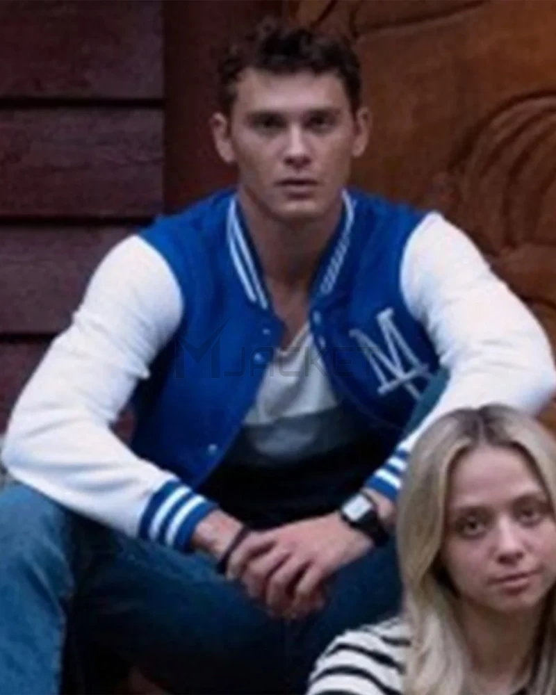 Varsity Cooper Koch They/Them White and Blue Jacket - image 2