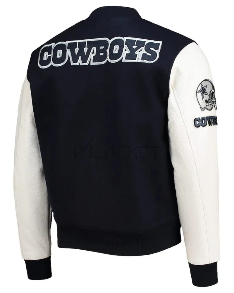 Varsity Dallas Cowboys White and Navy Jacket - image 2