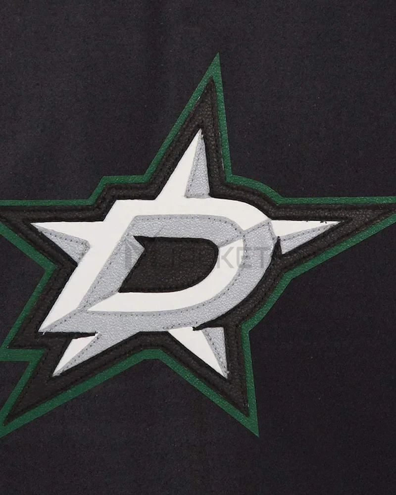 Varsity Dallas Stars Black and White Two-Tone Jacket - image 2