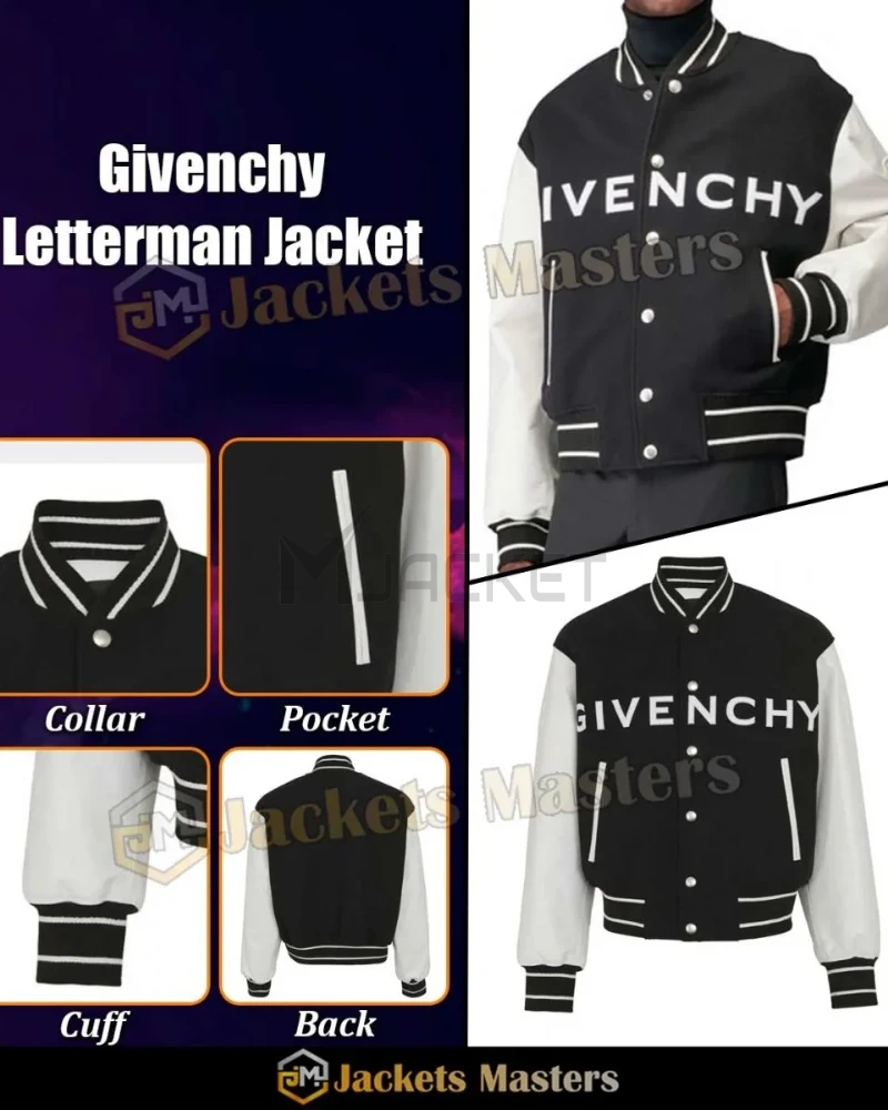 Varsity Givenchy Logo Jacket - image 16