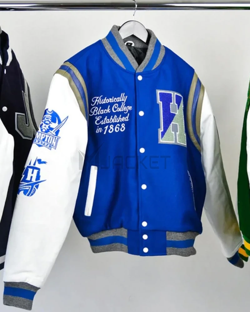 Varsity Hampton University Motto 2.0 Royal Blue Jacket - image 3