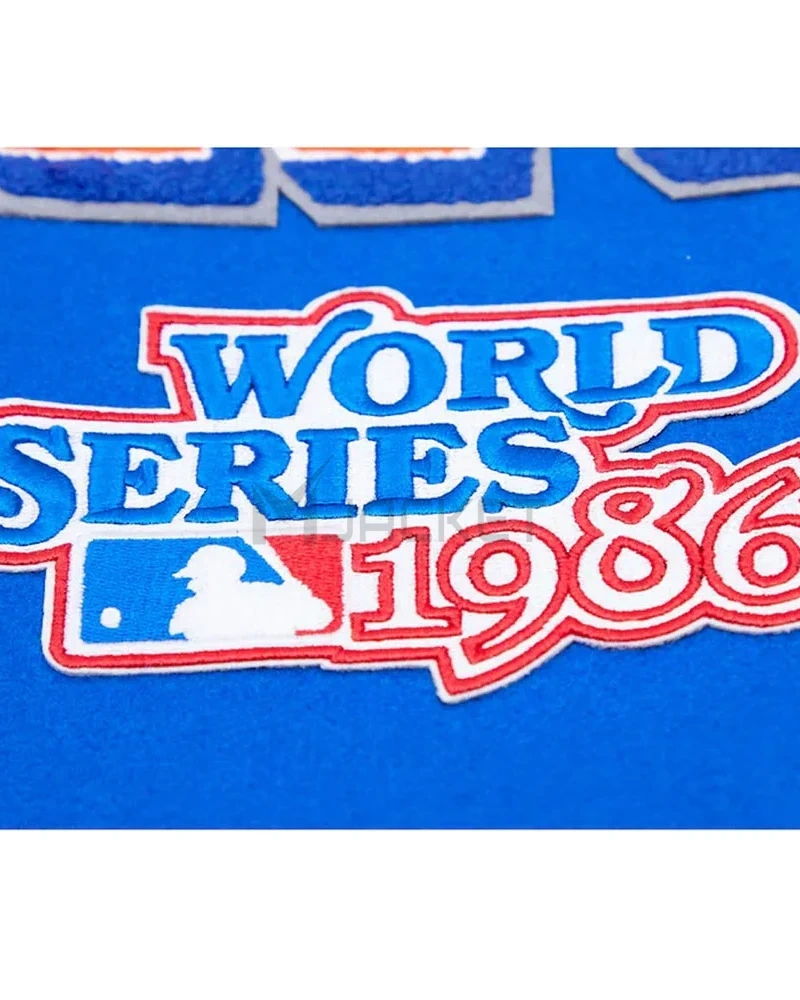 Varsity New York Mets Mash Up Royal Blue/White Jacket - image 9