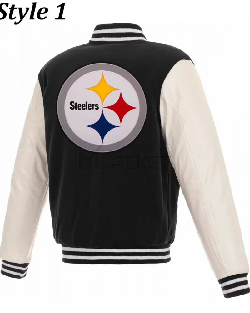 Varsity Pittsburgh Steelers Leather/Wool Jacket - image 3