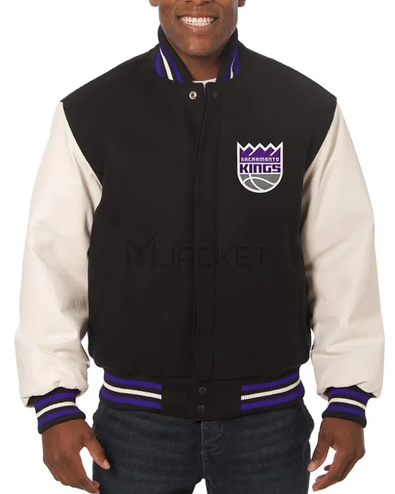 Varsity Sacramento Kings Domestic Black and White Jacket - image 1
