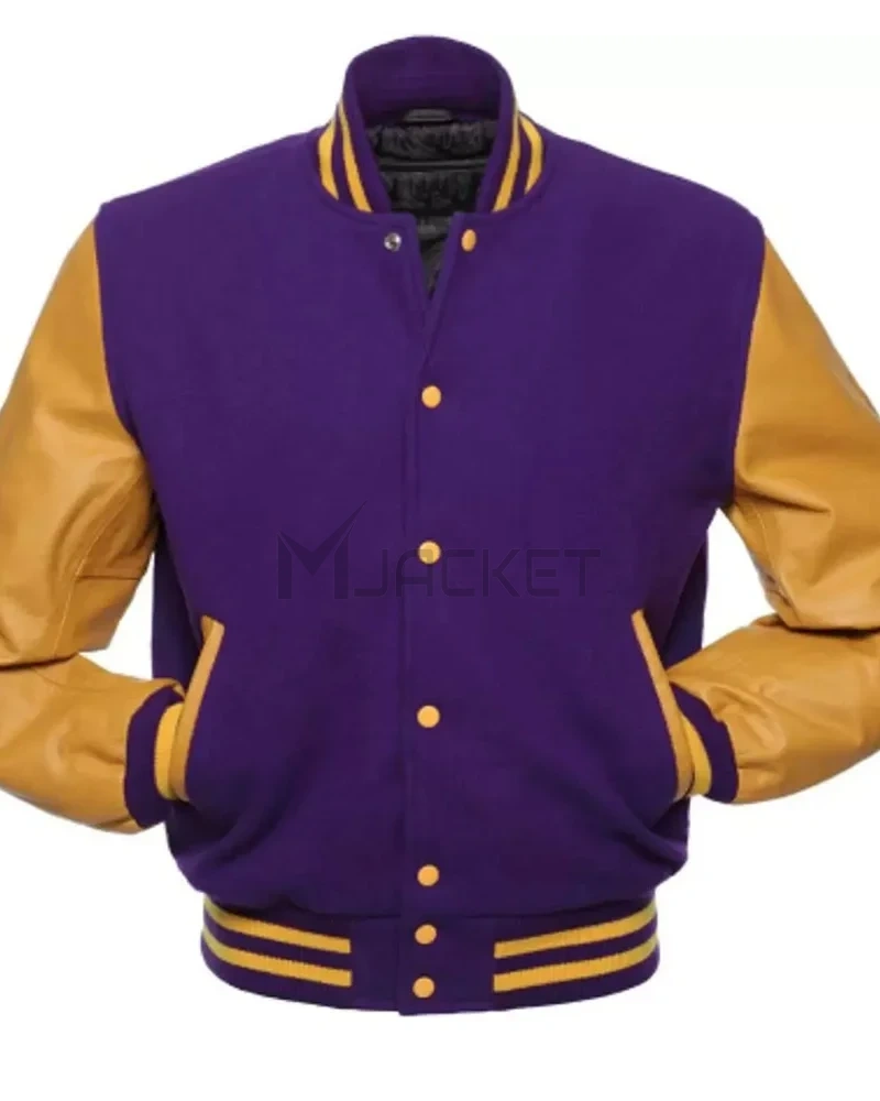 Varsity Wool and Leather Jacket - image 4
