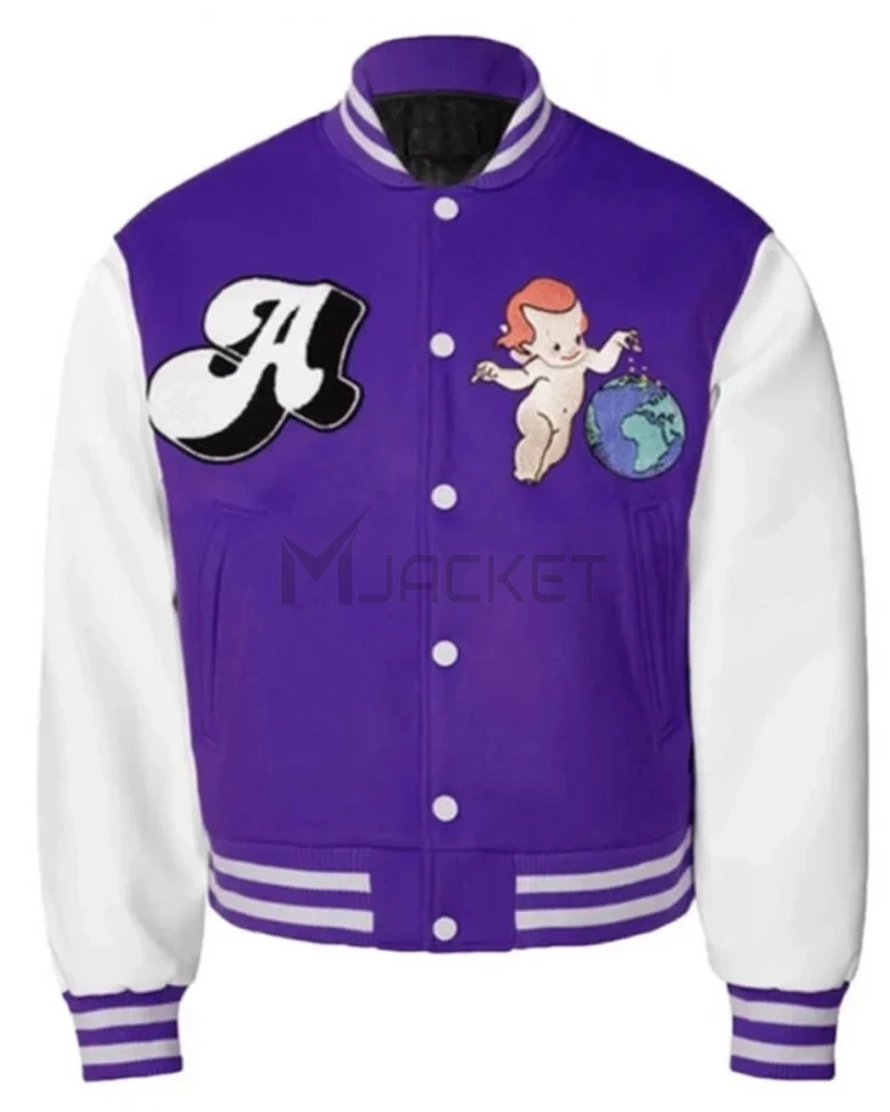 Varsity Worldwide Cherub A Few Good Kids Wool/Leather Jacket - image 2