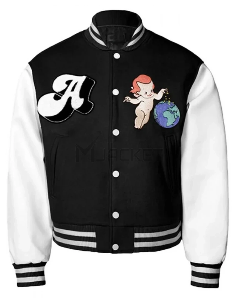Varsity Worldwide Cherub A Few Good Kids Wool/Leather Jacket - image 3