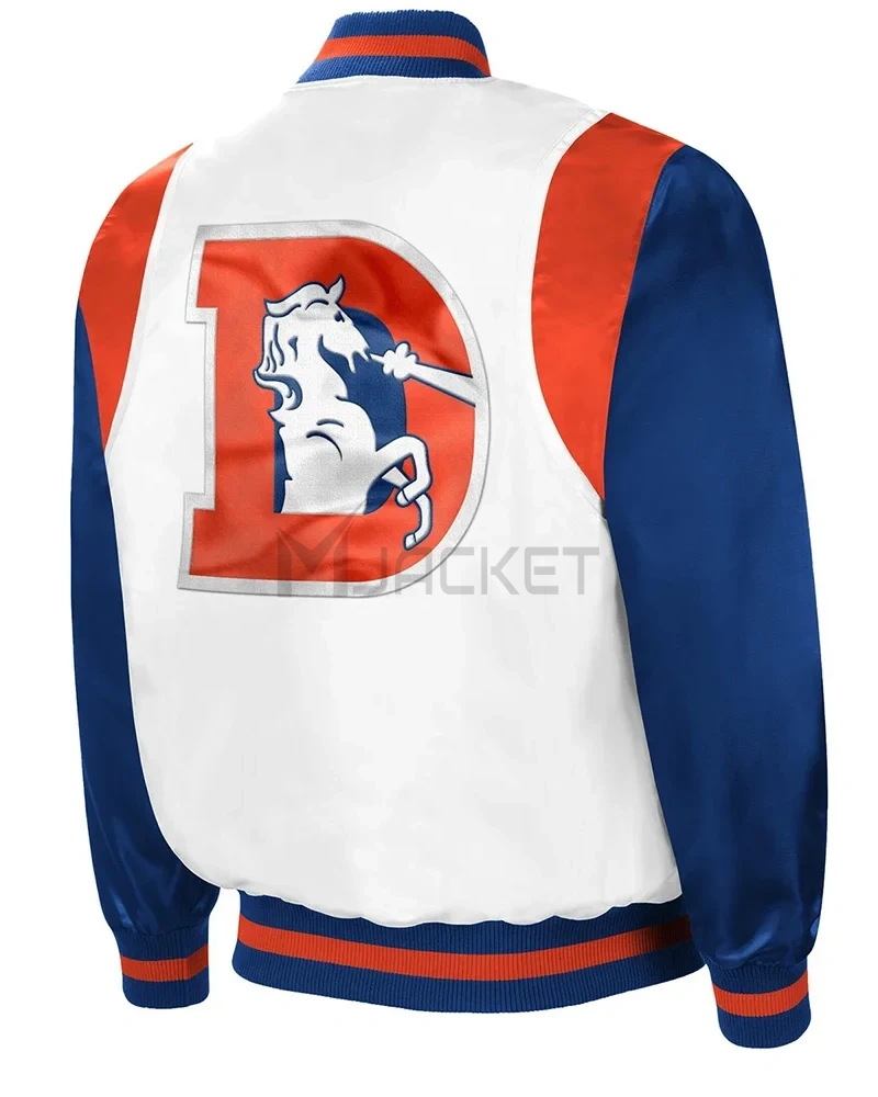 White/Royal Denver Broncos The All-American Satin Jacket - image 2