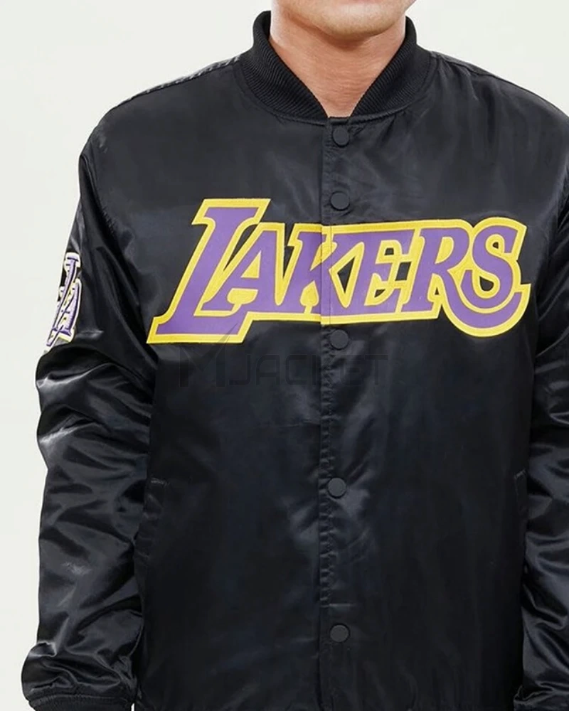 Wordmark Los Angeles Lakers Satin Jacket black - image 1
