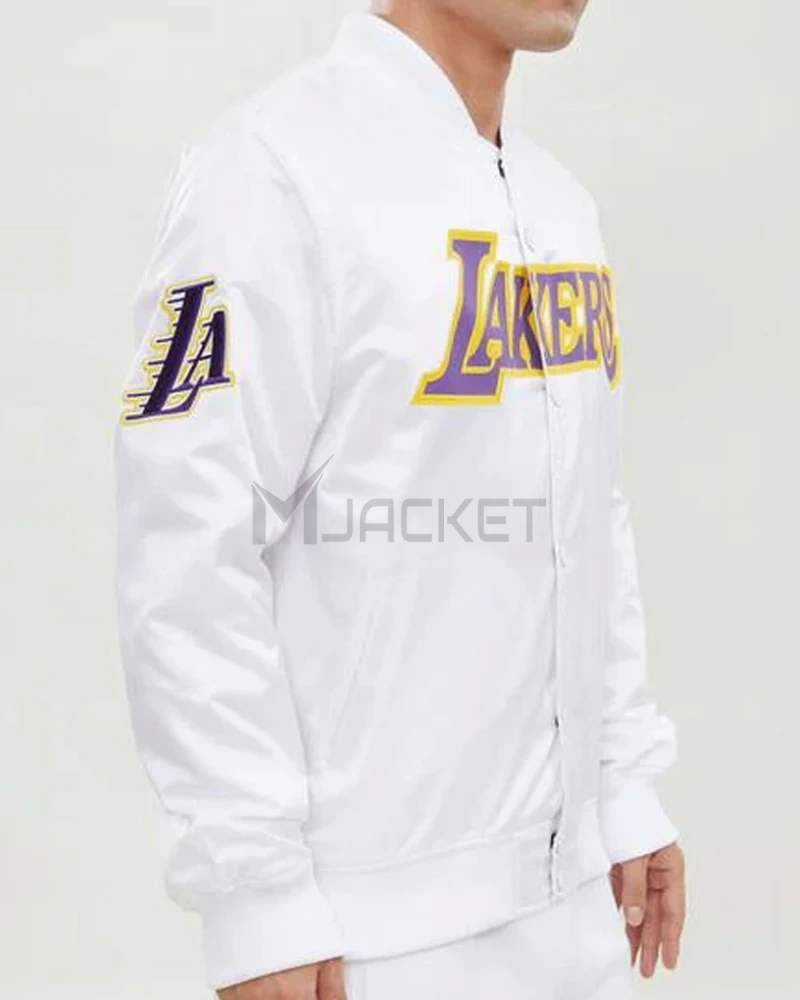 Wordmark Los Angeles Lakers Satin Jacket - image 12