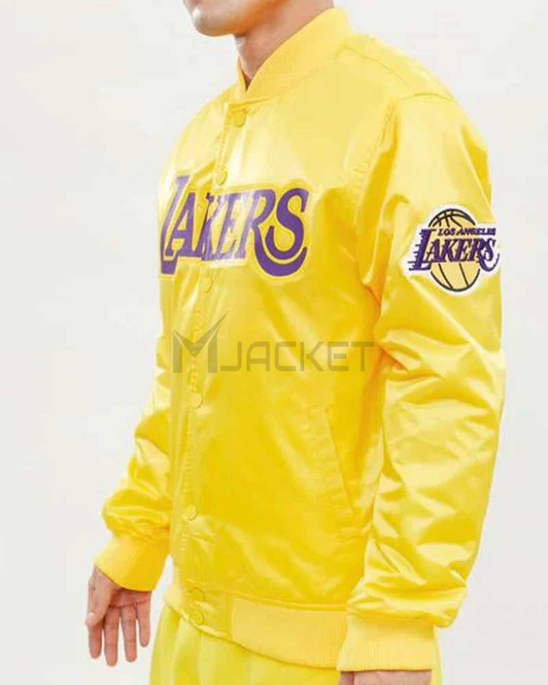 Wordmark Los Angeles Lakers Satin Jacket - image 8