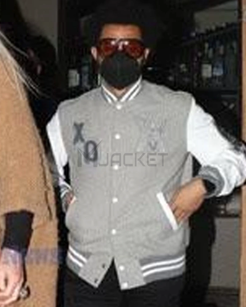XO The Weeknd HOB 10 Year Letterman White/Grey Jacket - image 10