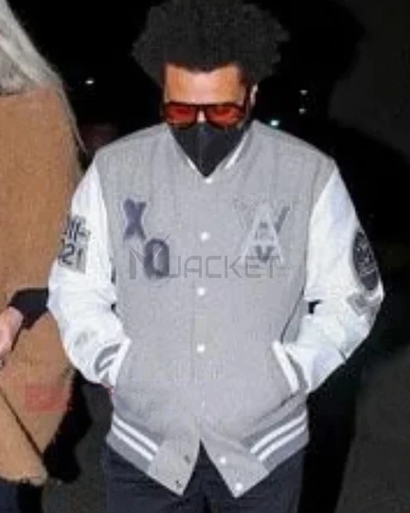 XO The Weeknd HOB 10 Year Letterman White/Grey Jacket - image 2