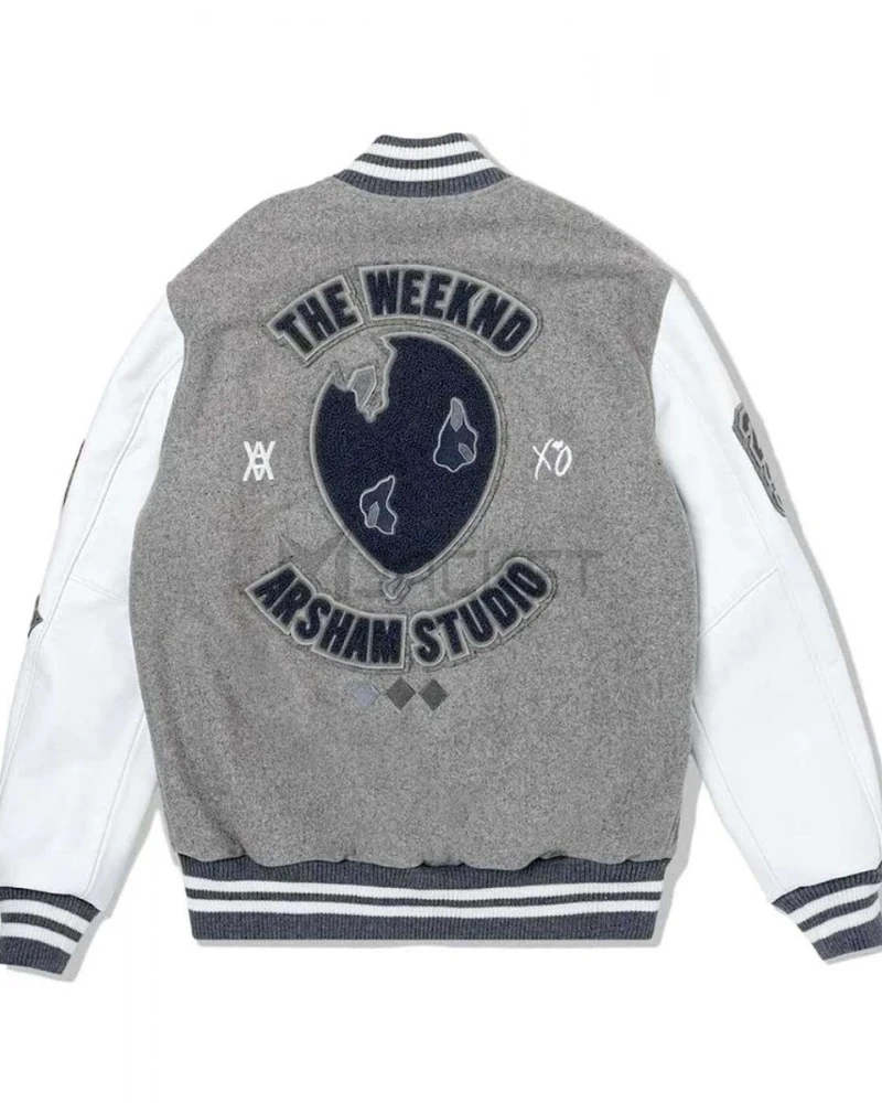 XO The Weeknd HOB 10 Year Letterman White/Grey Jacket - image 3