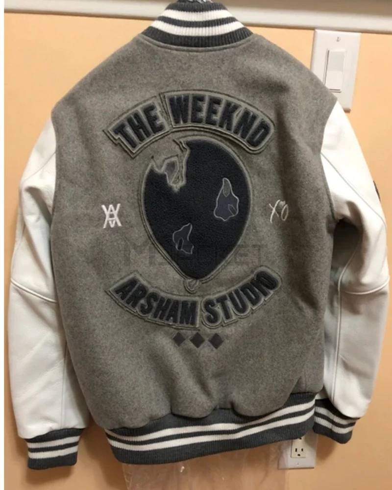 XO The Weeknd HOB 10 Year Letterman White/Grey Jacket - image 5