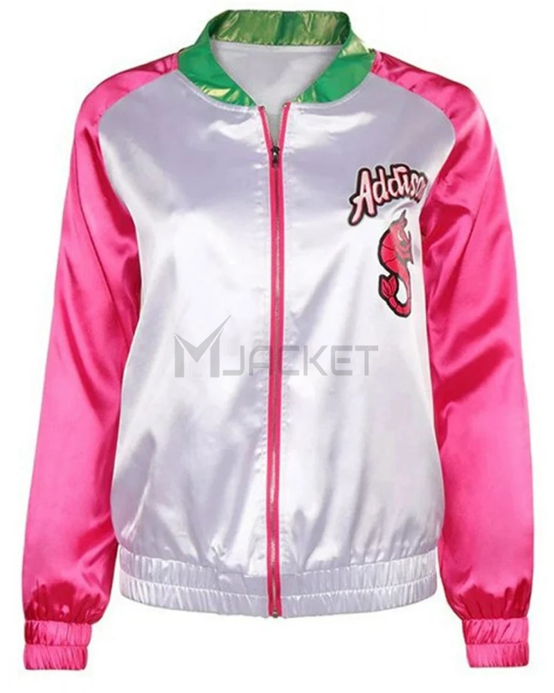Zombies 3 Meg Donnelly Pink and White Satin Jacket - image 1