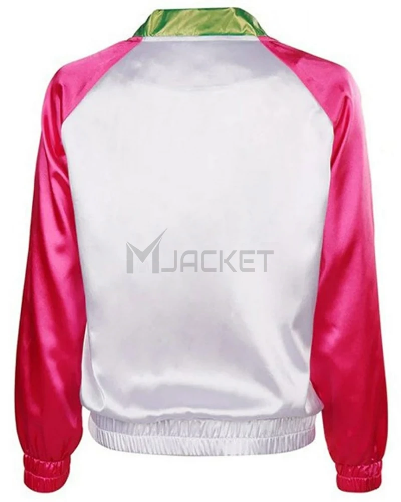 Zombies 3 Meg Donnelly Pink and White Satin Jacket - image 3
