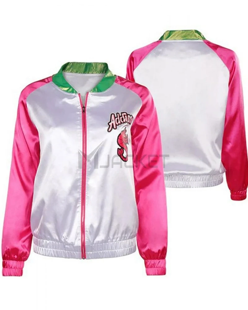 Zombies 3 Meg Donnelly Pink and White Satin Jacket - image 4